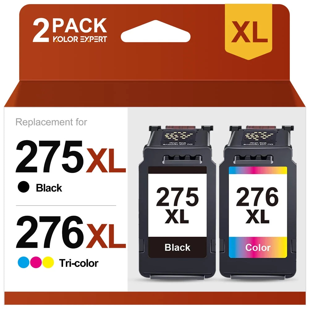 275XL Ink Cartridges for  Ink 275 and 276 use with Pixma TS3522 TS3520 TS3500 TR4722 TR4720 TR4700 (Black, Tri-Color)