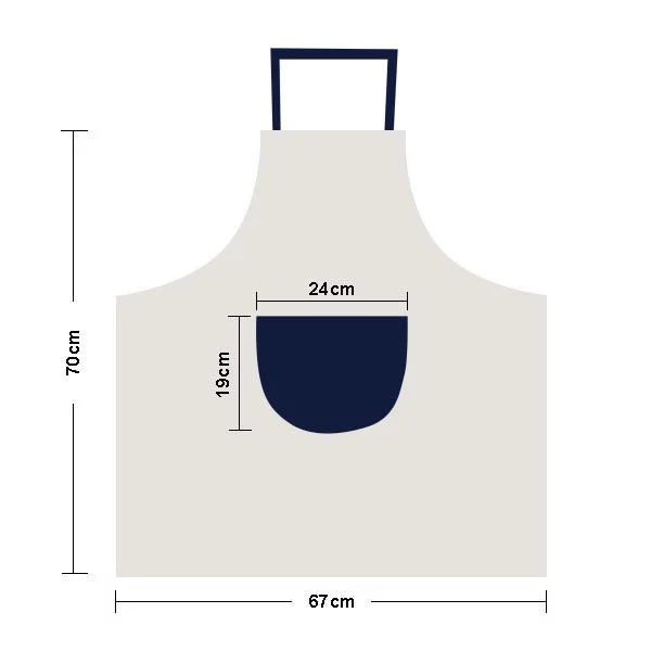 Giant Luxury Cruise Ship Poster Apron Adjustable Bib Cotton Linen BBQ Kitchen Pocket Pinafore