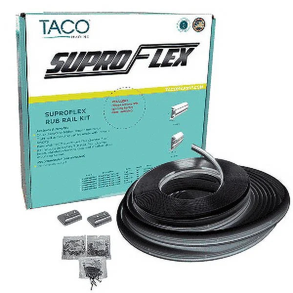TACO Marine V11-9960BBK60-2 SuproFlex Rub Rail Kit - 60' x 1-19/32" x 25/32", Black
