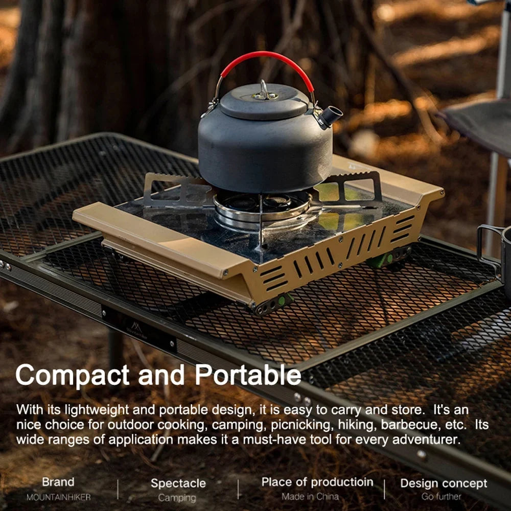 Walmeck High Camping Stove Portable Outdoor Furnace, 3-Core Gases with Adjustable Valve Connecting Hose and Storage Bag - Designed for Cooking, Camping, Picnic and Hiking