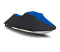 BLACK / BLUE HEAVY-DUTY, 600 DENIER Cover Compatible for Kawasaki Ultra LX 2007 2008 2009 2010 2011 2012 2013 2014 15 2016 2017 2018 2019 2020 2021 2022 Jet Ski PWC Watercraft Cover