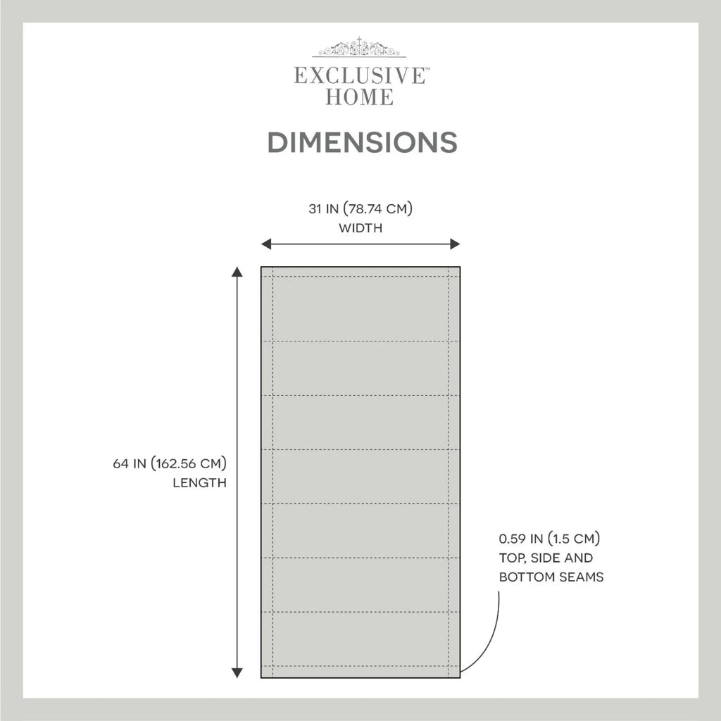 Exclusive Home Esme Total Blackout Roman Shade, 31"x64", Silver