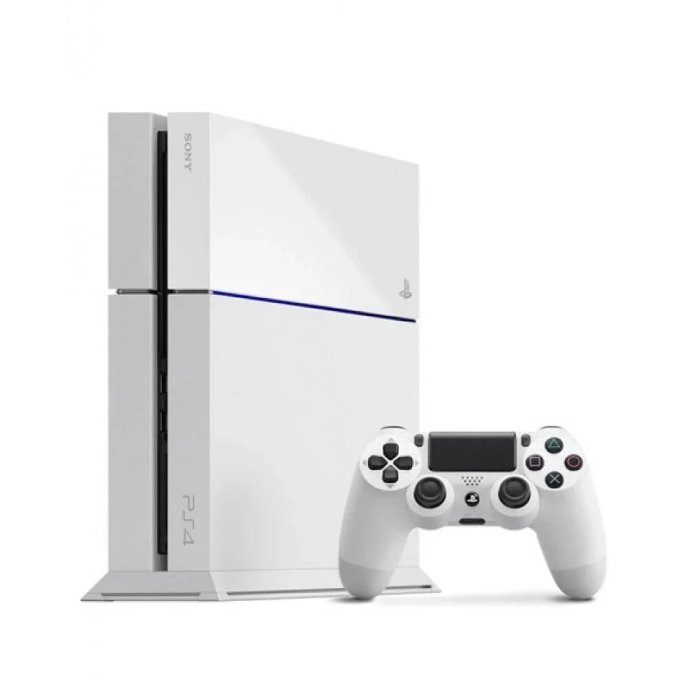 PlayStation 4 500GB Gaming Console White Headset with BOLT AXTION Cleaning Kit Bundle Like New