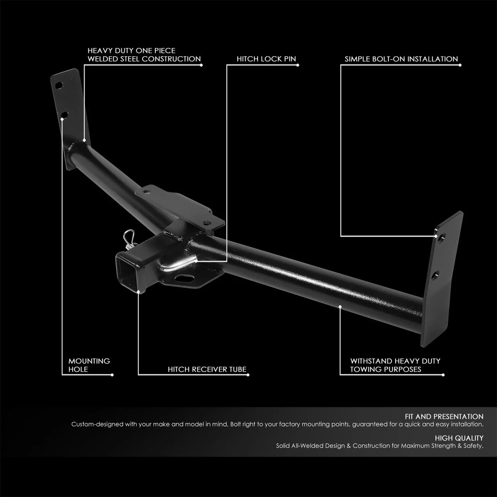 DNA Motoring TH-N-025 For 2005-2017 Equinox Vue Torrent Terrain 2 inches Class 3 Trailer Towing Hitch Receiver Replacement W/ hitch pin 06 07 08 09 10