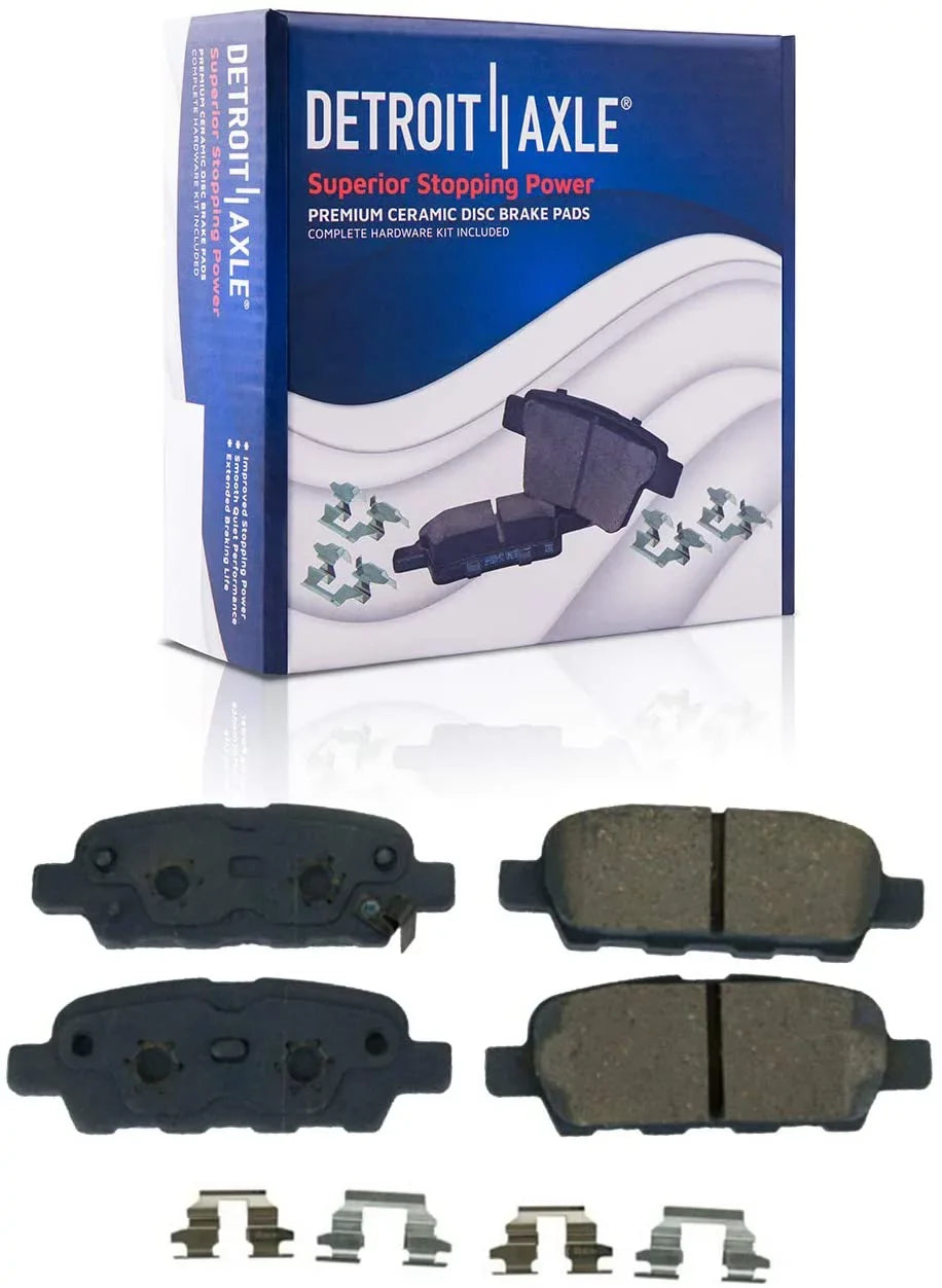 Detroit Axle - Brake Kit for 2007-2013 Nissan Altima Disc Brake Rotors 2007 2008 2009 2010 2011 2012 2013 Ceramic Brakes Pads Replacement: 11.65" inch Front Rotor and 11.46" inch Rear Rotor