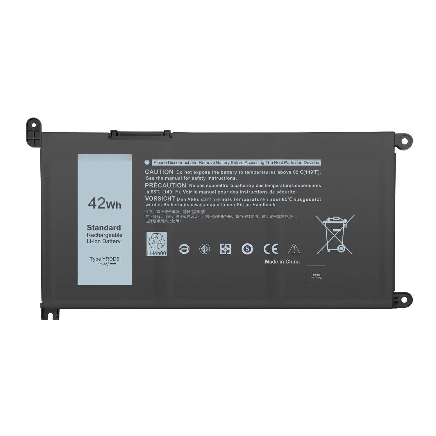 YRDD6 Battery for Inspiron 5481 5482 5485 5491 2-in-1 5493 5584 5593 5590 1VX1H
