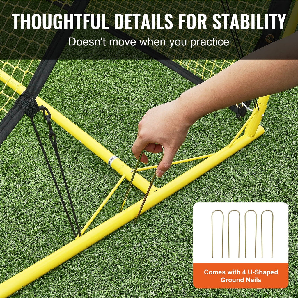 BENTISM 71"x40" Soccer Trainer 2-IN-1 Portable Soccer Rebounder Net Portable Bag