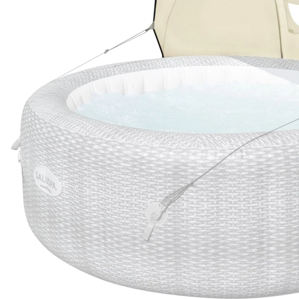 Bestway SaluSpa Sun Shade Canopy with Aruba SaluSpa InfLatitudeable Hot Tub