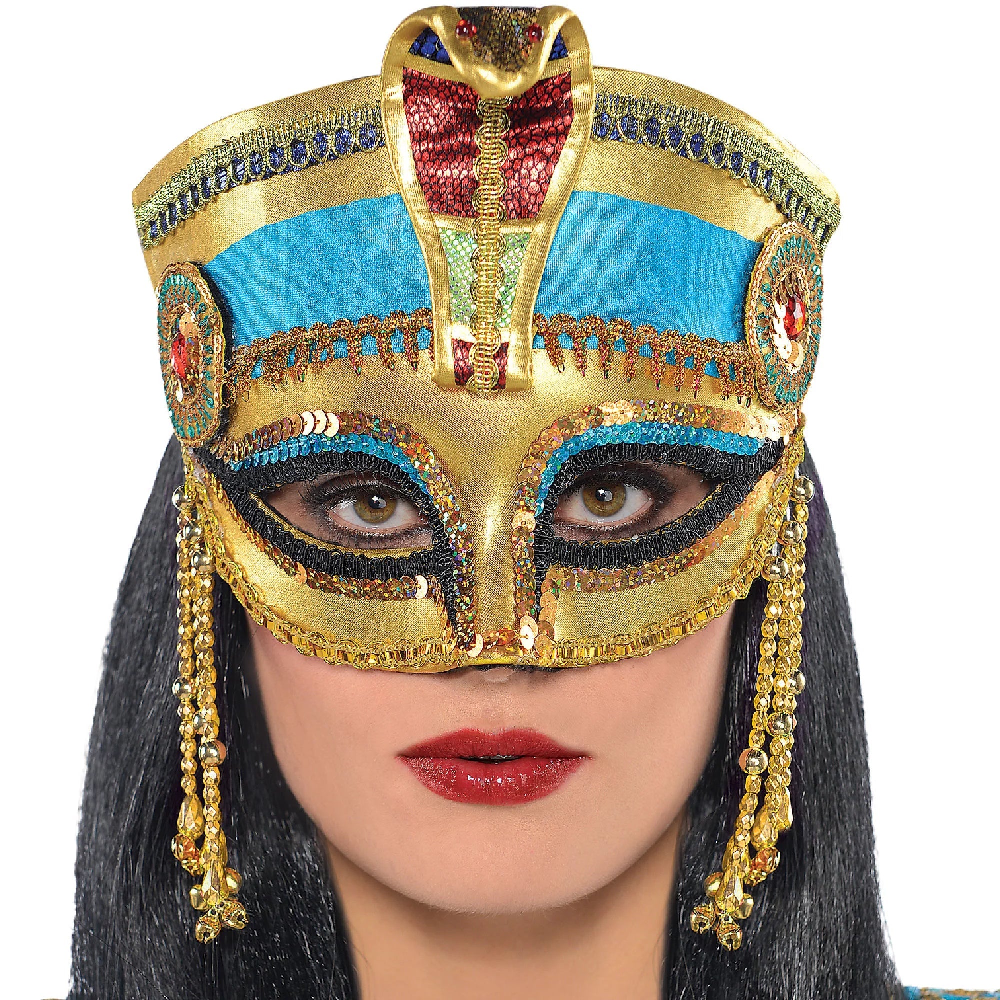 Amscan Egyptian Mask Costume Accessory - One Size, Multicolor, 10"X 6", 1 pc