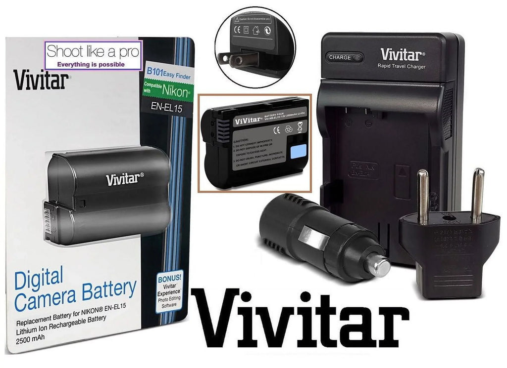 Super Capacity EN-EL15 Battery With Rapid Charger for  D7500 D500