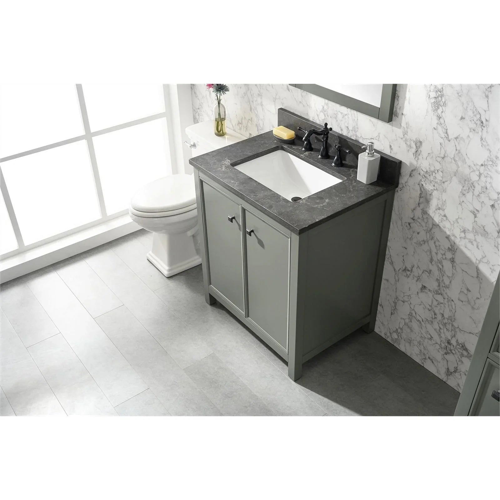 Legion Furniture 30" Contemporary MDF/Veneer Wood Sink Vanity Cabinet - Green
