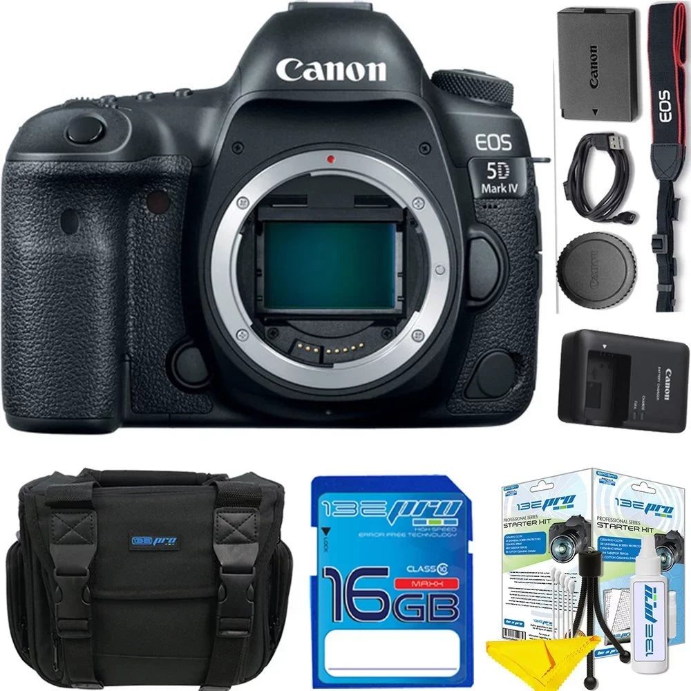 EOS 5D Mark IV DSLR Camera ( Body Only ) + I3e-Pro Camera Gadget Bag + I3e-Pro High Speed 16GB SD Card + I3e-Pro Cleaning Kit - ( International Version )