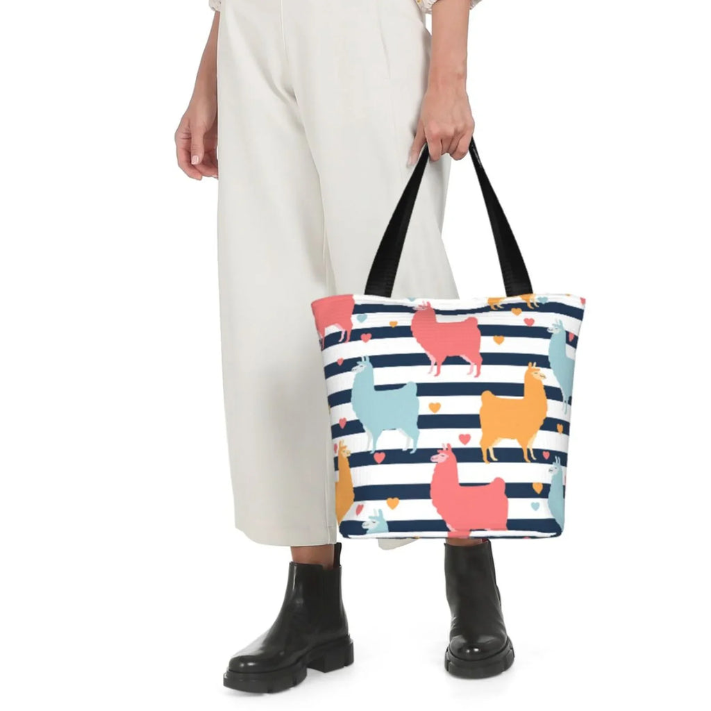Lukts Colorful Llama Tote Bag,Shoulder Bag Women'S Hobos Handbags Large Capacity Shopping Bag