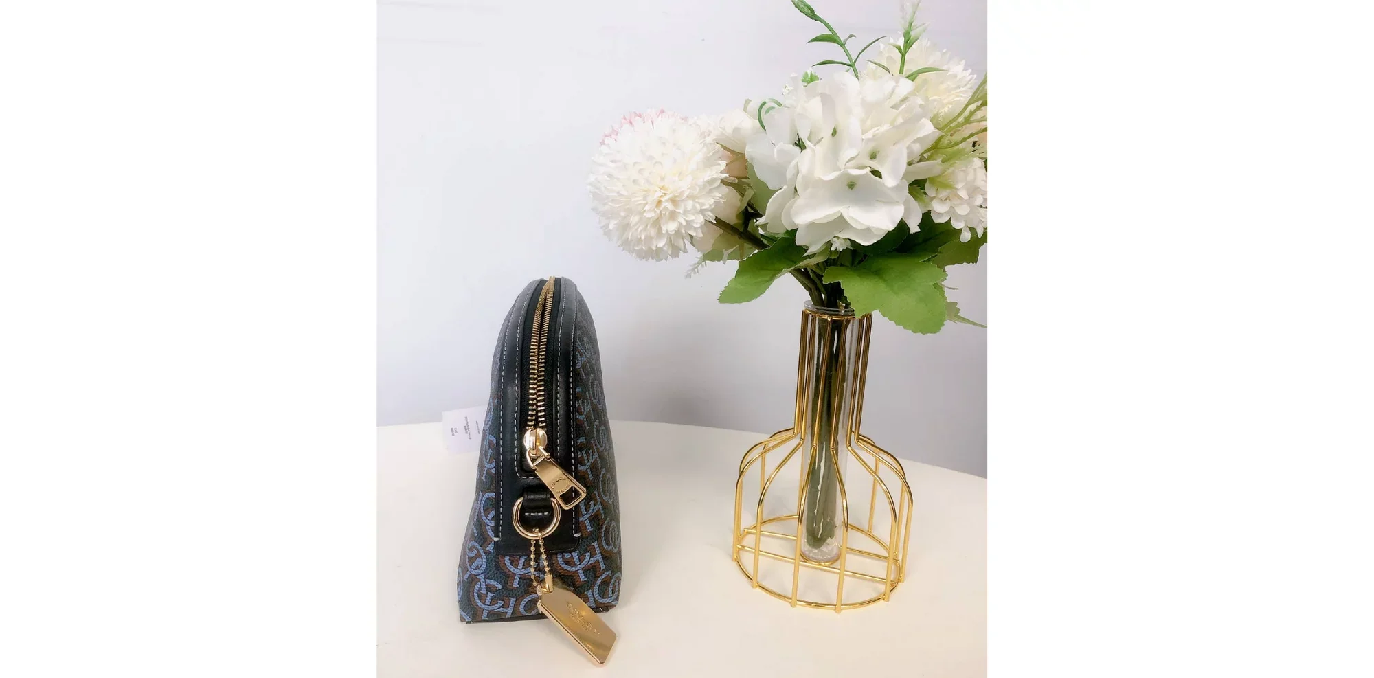 Coach CF343 Madi Crossbody With Coach Monogram Print IN Navy