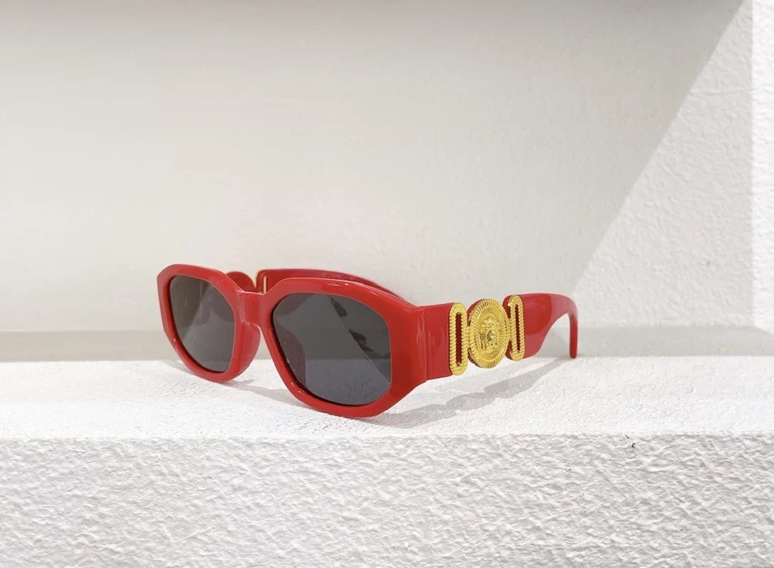 Versacce VE4361 Unisex's Plastic Geometric Sunglasses Red 53mm/16-140 Adult
