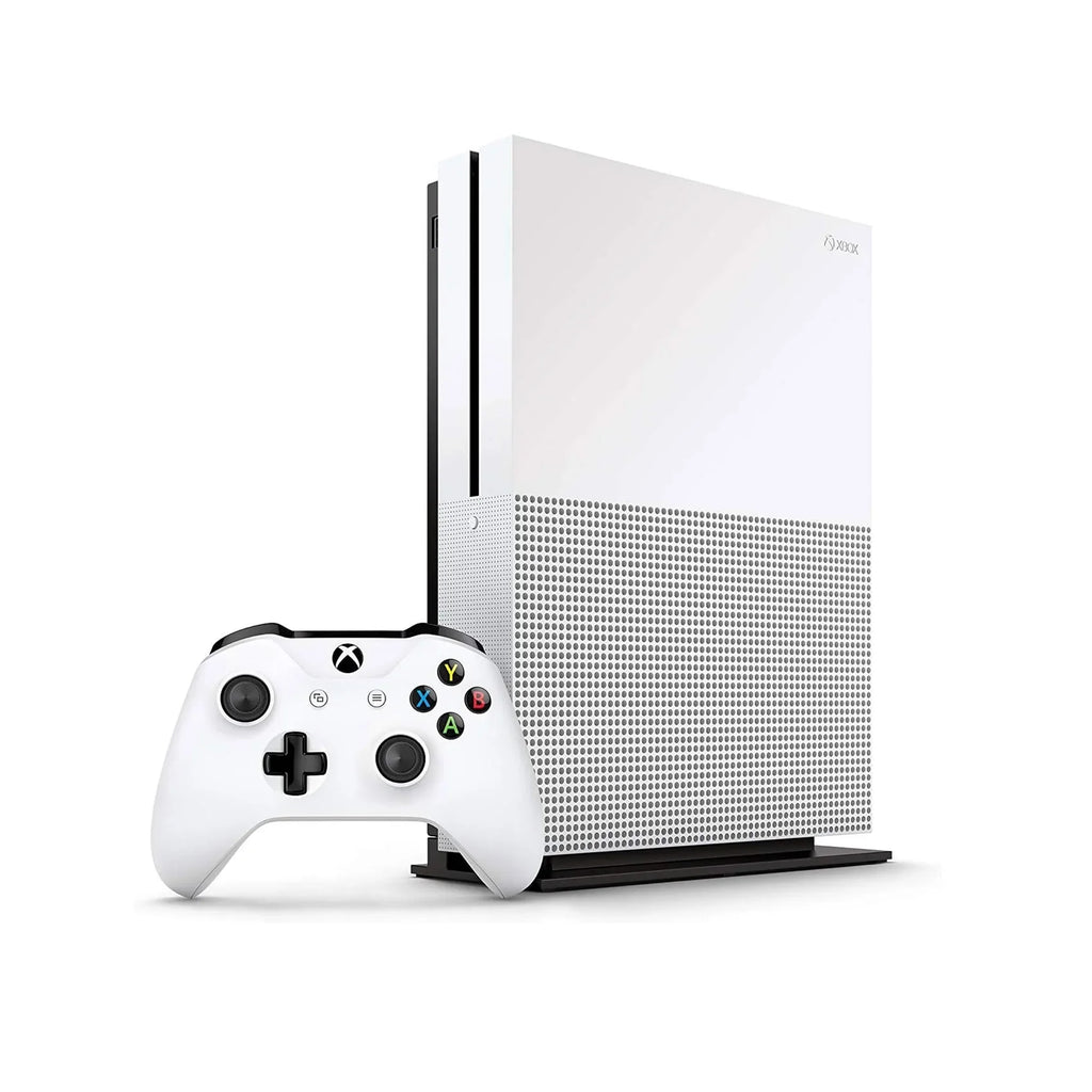 Xbox One S 500GB with 2 Controller, 4K Ultra HD White with BOLT AXTION Cleaning Kit Headset Bundle Like New