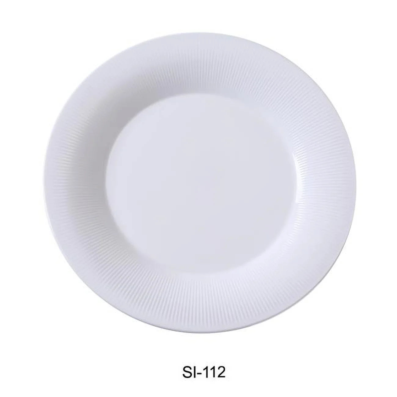Yanco SI-112 12 in. Siena Porcelain Round PLatitudee, Bone White - Pack of 12