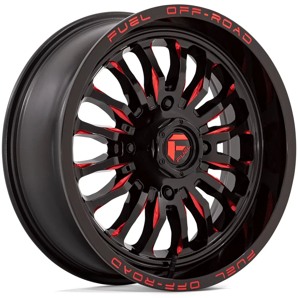 Fuel ARC 18" Wheels Red 28" Versa Cross V3 Tires Kawasaki Teryx Mule