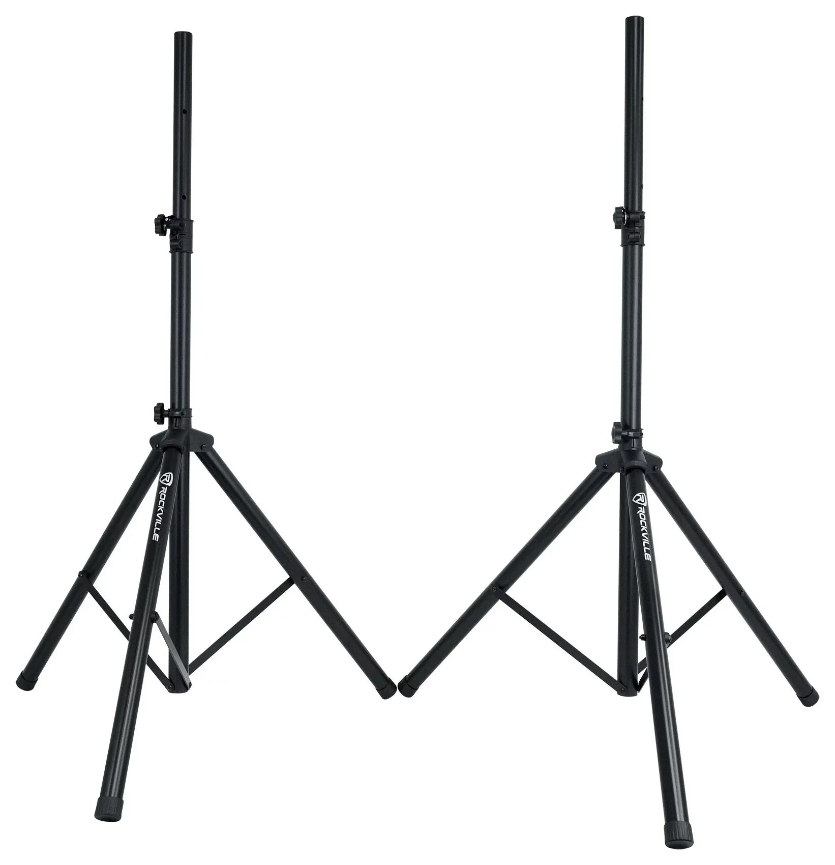 Rockville RPG122K 12" Portable PA System 2 Powered Speakers Bluetooth+Mic+Stands