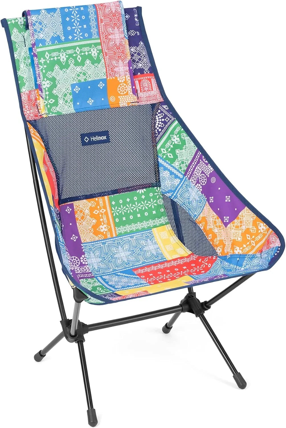 YUNWEN Chair Two Ultralight, High-Back, Collapsible Camping Chair, Rainbow Bandana, with Pockets
