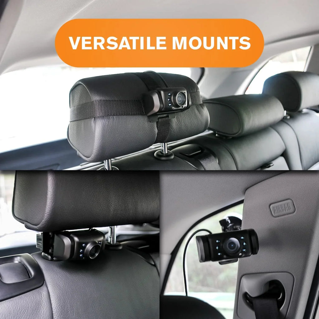 Yada , Car Portable Baby Monitor with Night Vision Cam, Wireless Transmission, Universally Compatible, 4.3 Digital Display, Mounts onto Headrest and/or Windshield