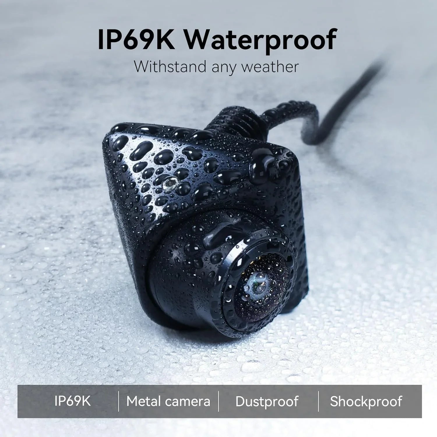 eRapta Backup Camera 360°Rotatable Night Vision Waterproof  Rear/Front/Side View Camera for Pickup Truck Car SUV Minivan and Sedans