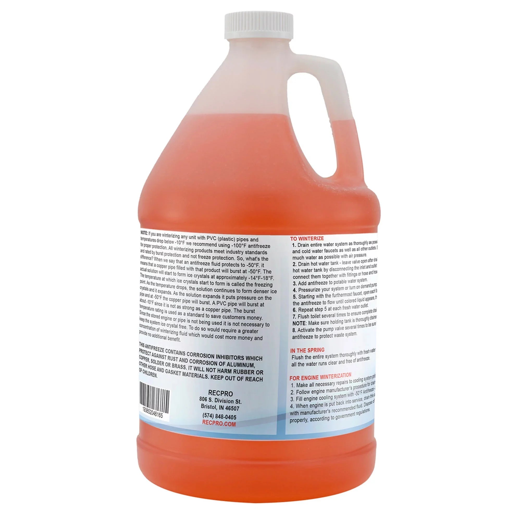 RecPro RV Antifreeze Concentrate Fluid for Winterizing Vehicles (2 Pack)