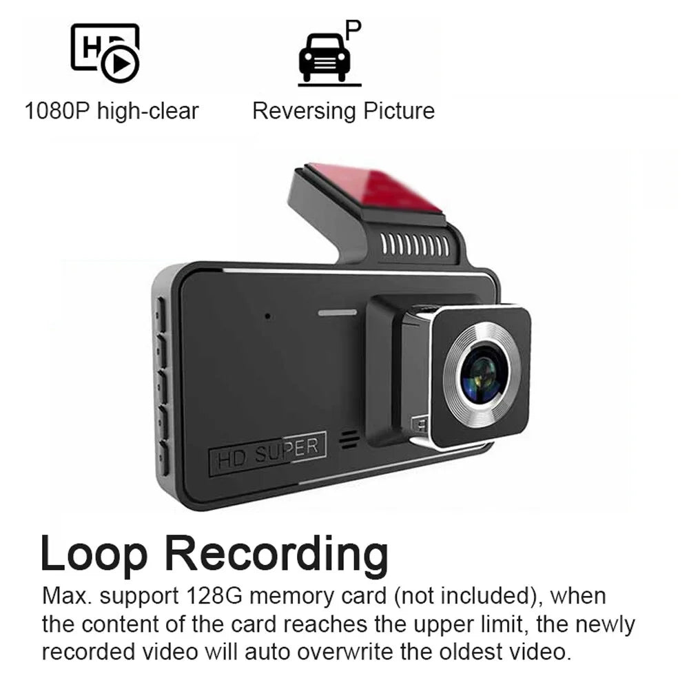 Shinysix Dash Camera,Dashcam 170° Wide Inch Car Dashcam 170° Wide Support Loop Motion Picture 1080P DVR Dash 4 Inch Car Dash Camera Wide Support Loop LAOSHE QISUO dsfen Camera-BUZHI