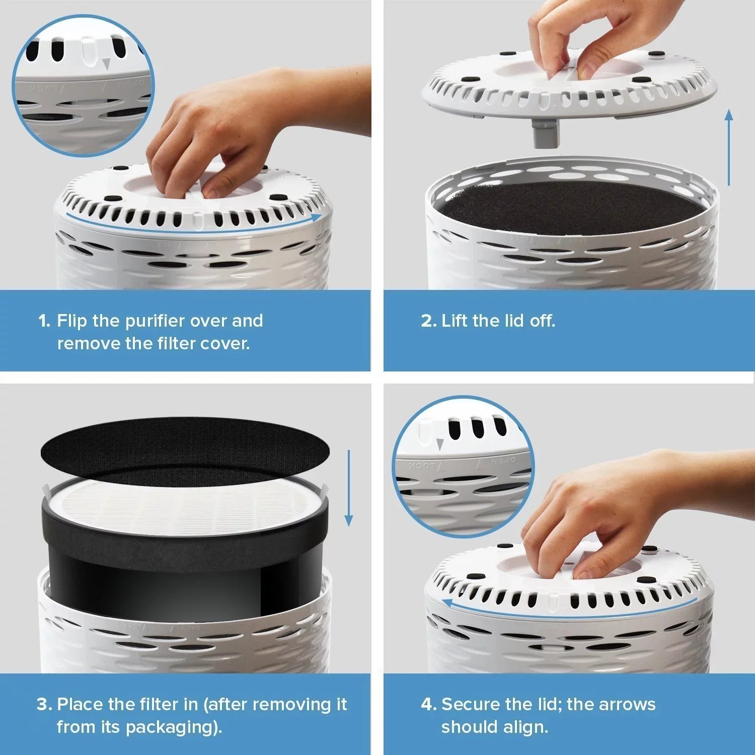 LEVOIT LV-H132 Air Purifier with True Hepa Filter for Smoke, Bacteria, and More