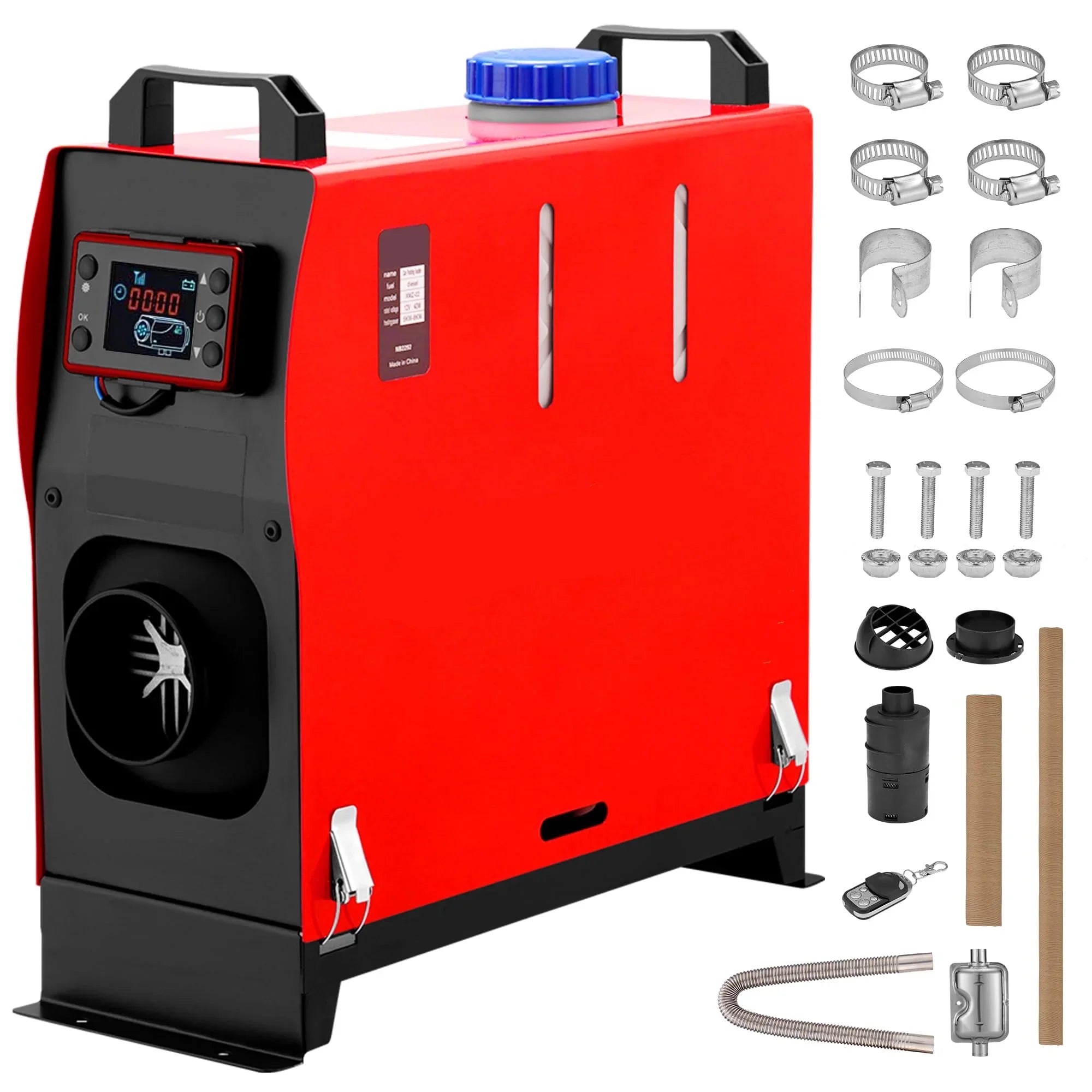 12V 8KW Diesel Heater, All-in-One Diesel Air Heater, Portable Diesel Heater with LCD Monitor & Remote Control, Fast Heating for Tent, Car, RV, Truck, Camper, Trailer, Motorhome