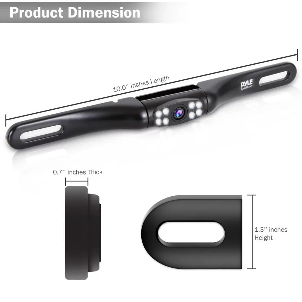 PYLE PLCM2710.5 - Rear View Backup Camera, Parking Reverse Cam, Front or Rear Mountable, Night Vision, Waterproof