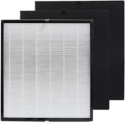 HQRP True HEPA Filter with 2 Carbon Pre-filters for GermGuardian FLT5900 Filter J compatible with AC5900WCA, AC5900WDLX Large Room Air Purifiers