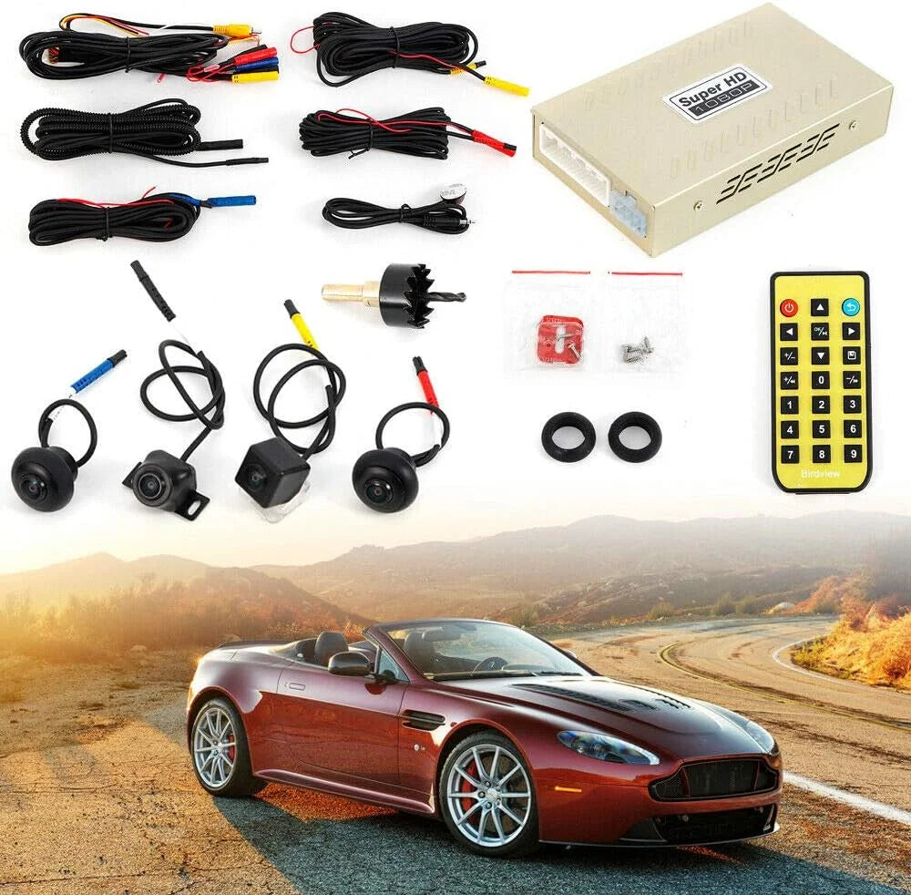 TFCFL Car 360 Bird View Surround System DVR Record Backup Camera parking monitoring