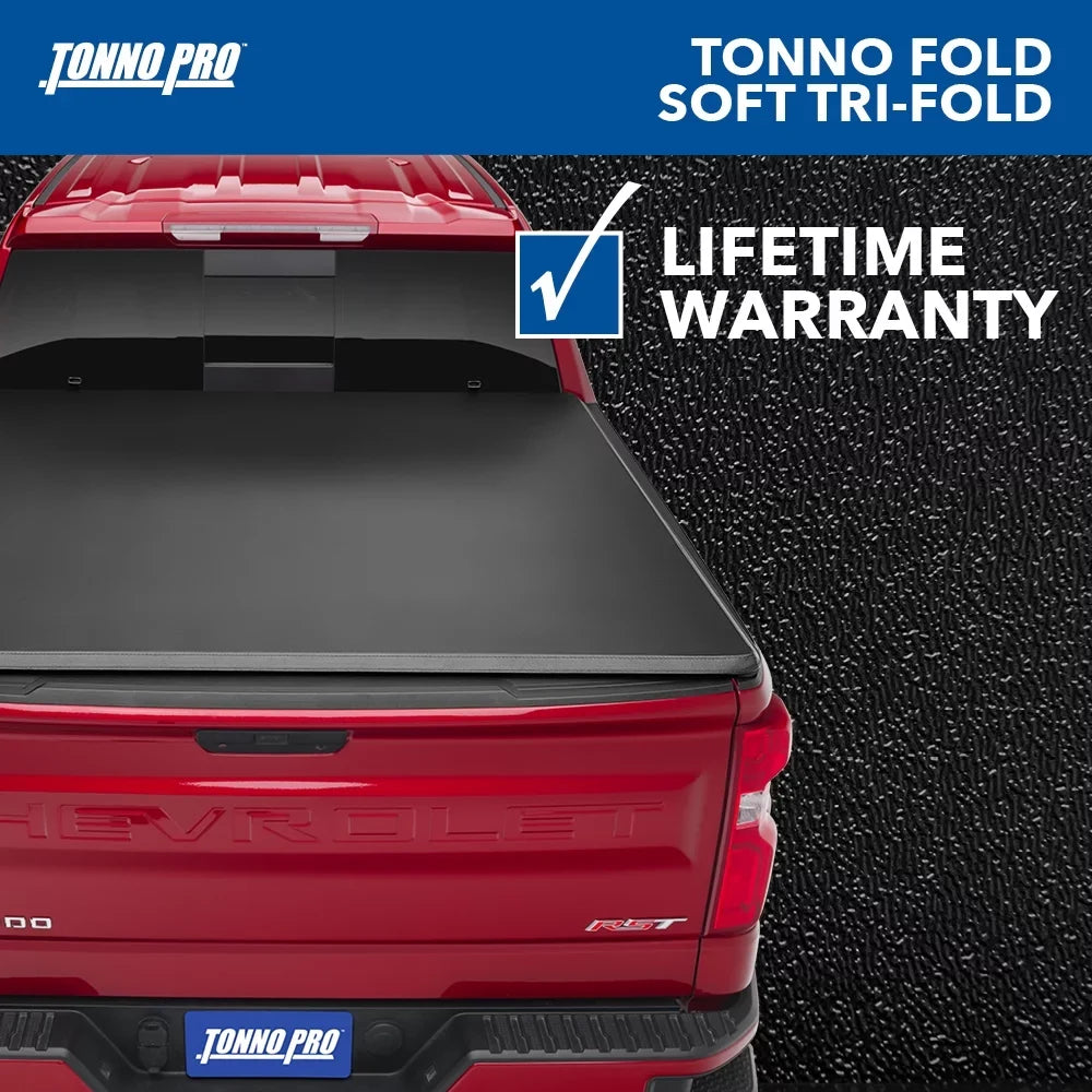 Tonno Pro | Tonno Fold, Soft Folding Truck Bed Tonneau Cover | 42-210 | Fits 2019 - 2021 Dodge Ram 1500/2500/3500 6' 4" Bed (76.3")