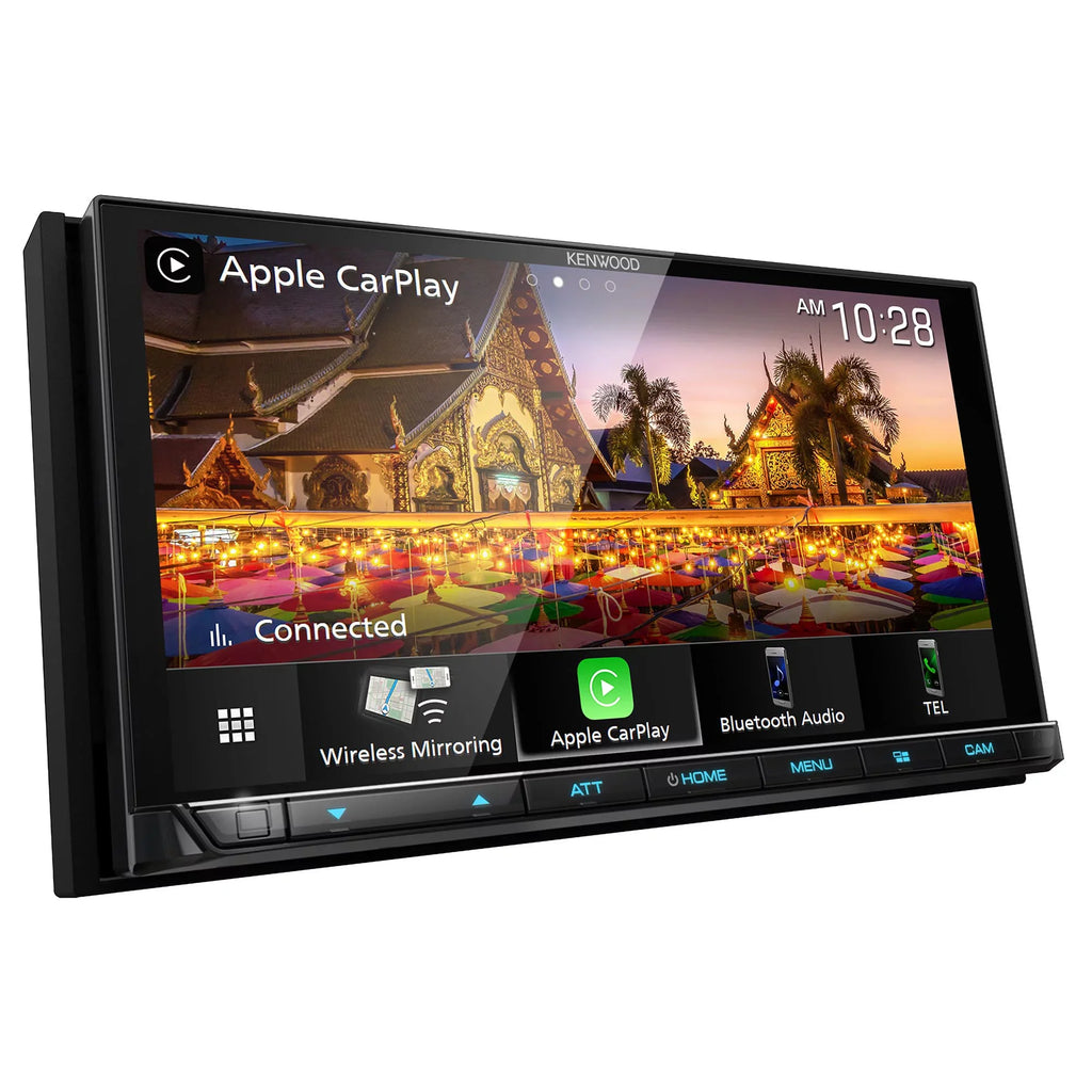 Kenwood DMX958XR eXcelon Bluetooth MultiMedia Receiver with CMOS-320LP Multi-Angle Rear View Camera with License PLatitudee Mounting