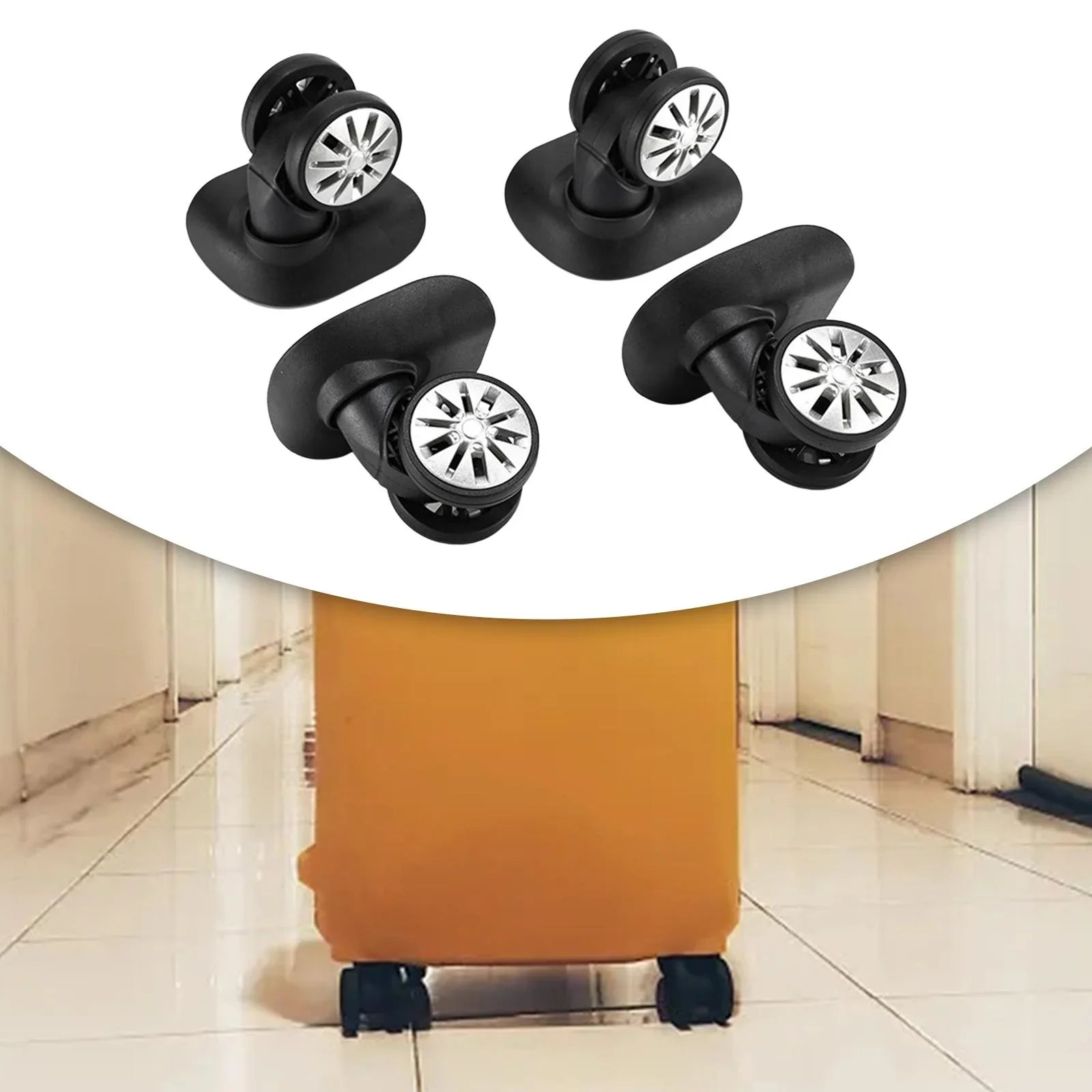 4Pcs Luggage Wheels Replacement Caster Wheels for Trolley Case Suitcase Bag