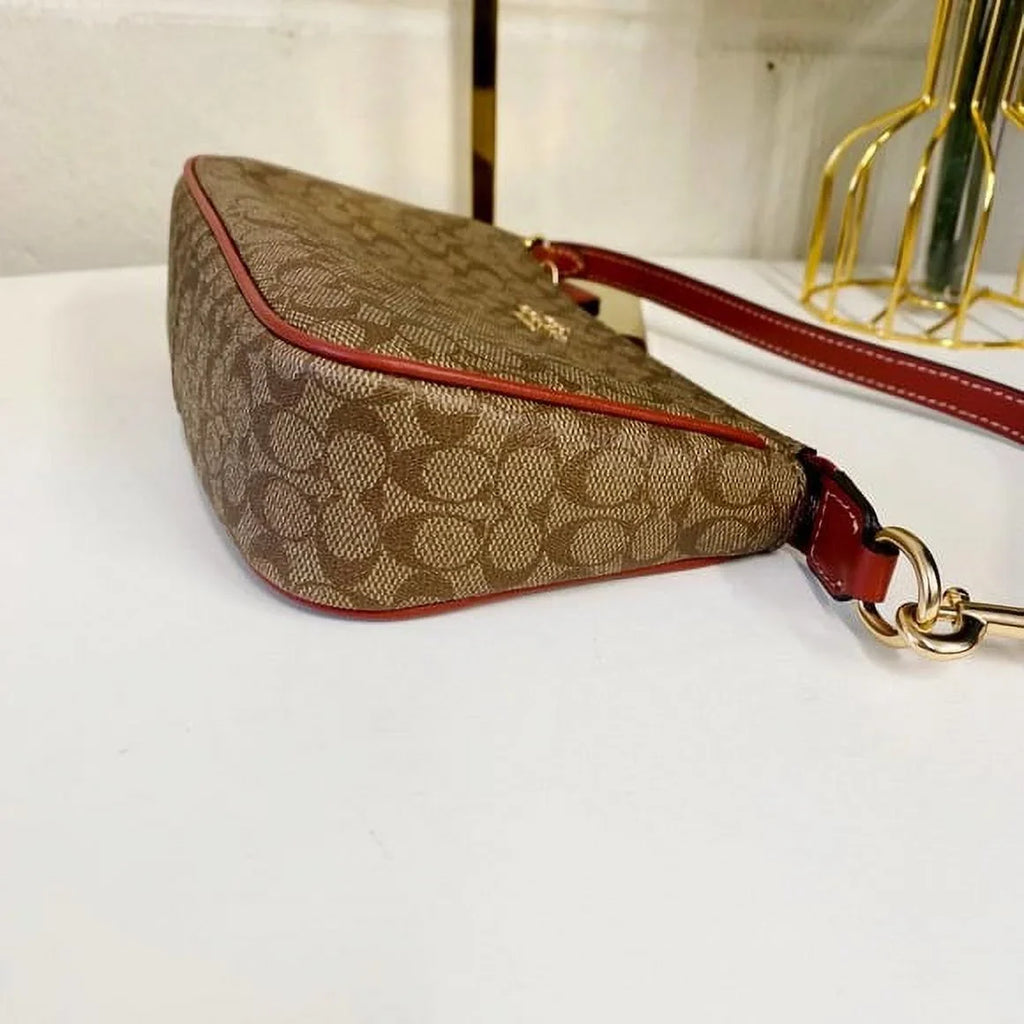 Coach CE698 Nolita 19 In Colorblock Signature Canvas IN Khaki Terracotta
