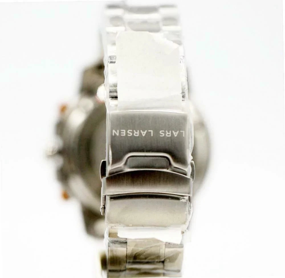 Lars Larsen 134SSOSB Sea Navigator Steel Orange Bezel Steel 46mm Men's Watch