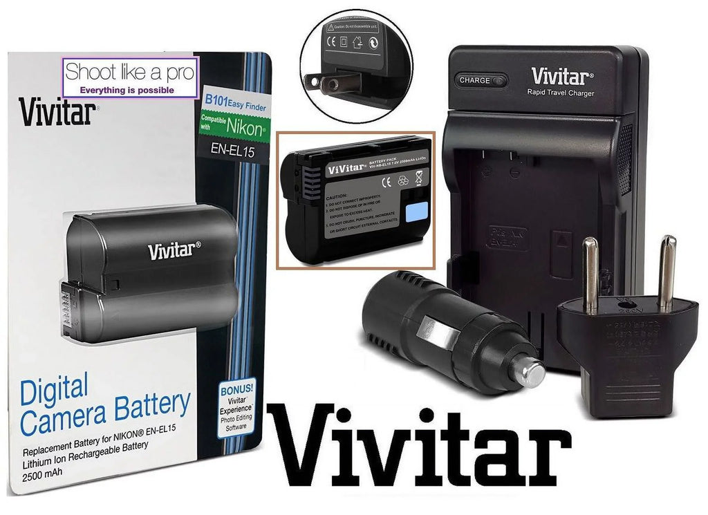 Super Capacity EN-EL15 Battery With Rapid Charger for  D7500 D500