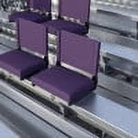 BizChair Set of 2 500 lb. Rated Lightweight Stadium Chair with Ultra-Padded Seat, Dark Purple