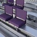 BizChair Set of 2 500 lb. Rated Lightweight Stadium Chair with Ultra-Padded Seat, Dark Purple