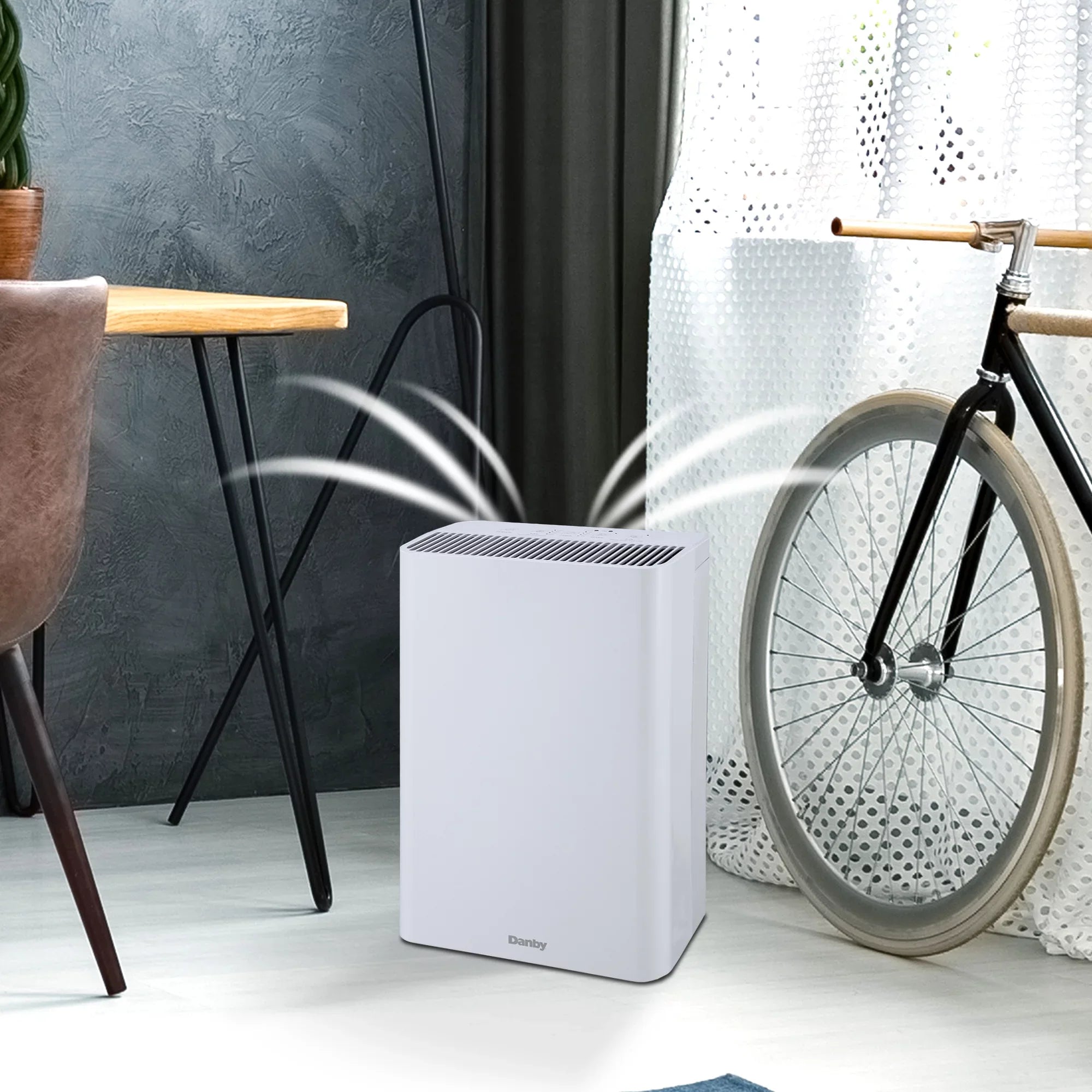 Danby DAP152BAW-I Air Purifier up to 210 sq. ft. in White with True Hepa Filter to reduce smoke and pollutants