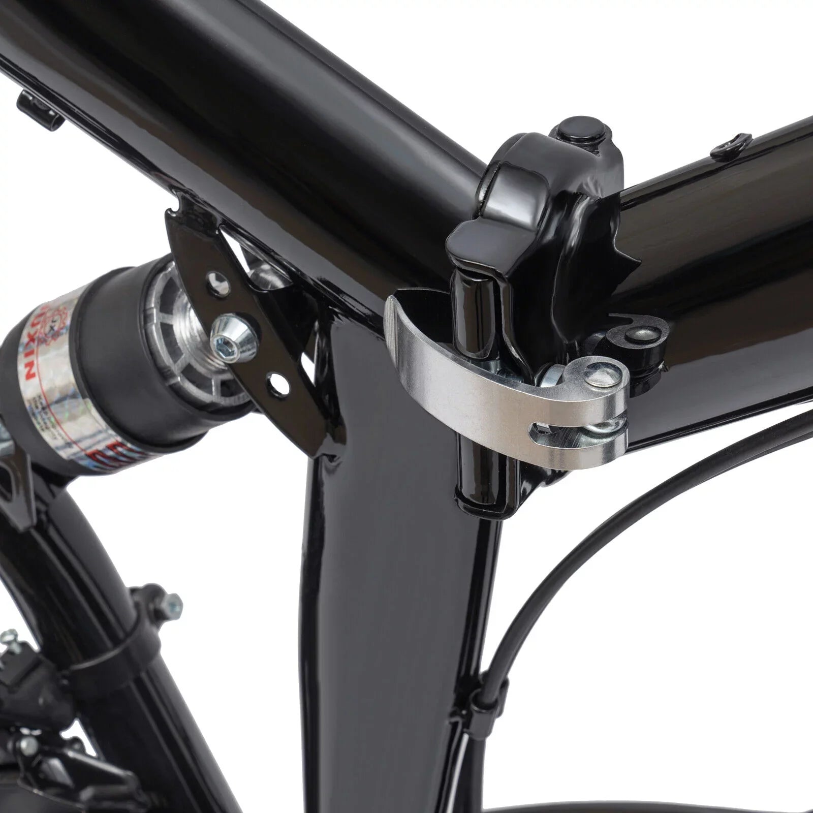 Miumaeov 26" Black Adult Folding Bike 21-Speed Shifter Folding City Bike Light Weight Carbon Steel Camping Bicycle Max Loading 150kg/330lbs