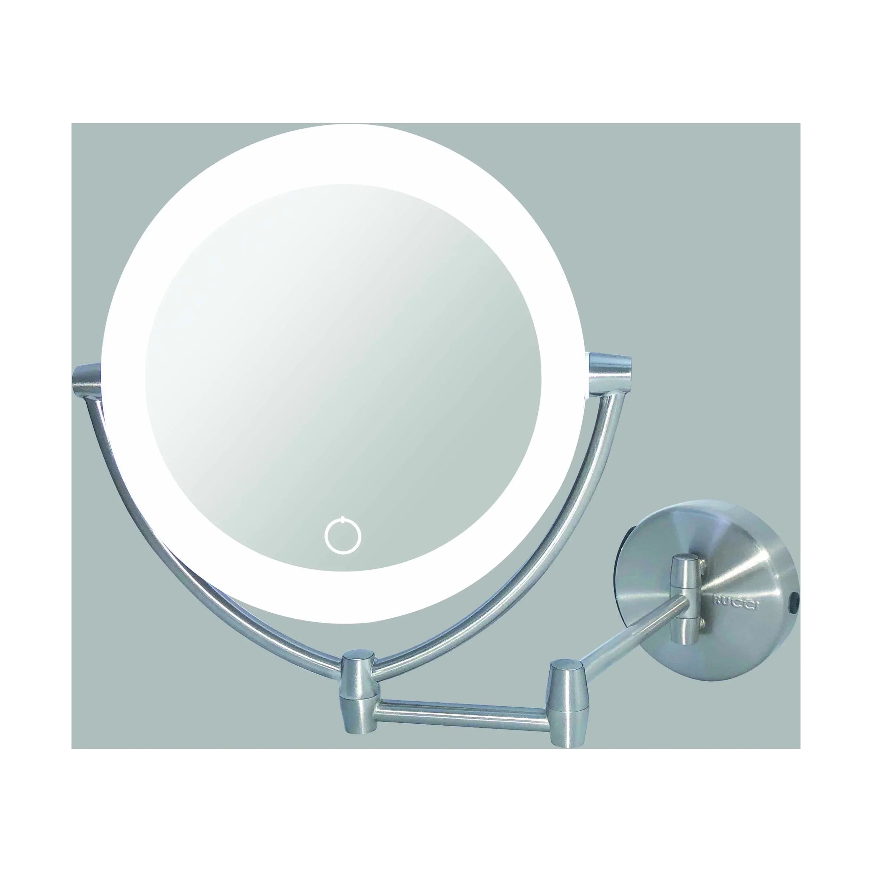 Rucci M1000 13.5 in. 1x & 10x Magnifying Lighted Makeup Vanity Mirror with 3 Touch, 3 Tones, AC Adapter & Battery