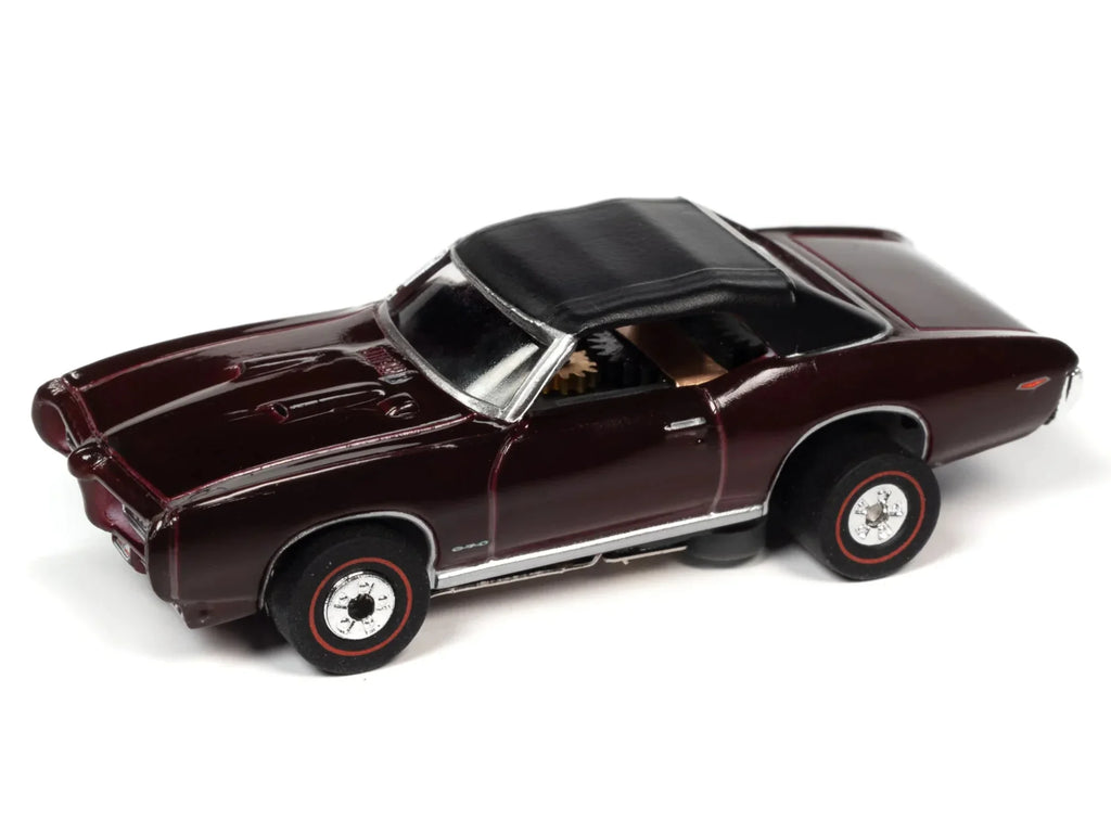Auto World Thunderjet OK Used Cars 1969 Pontiac GTO Convertible (Burgundy) HO Scale Slot Car