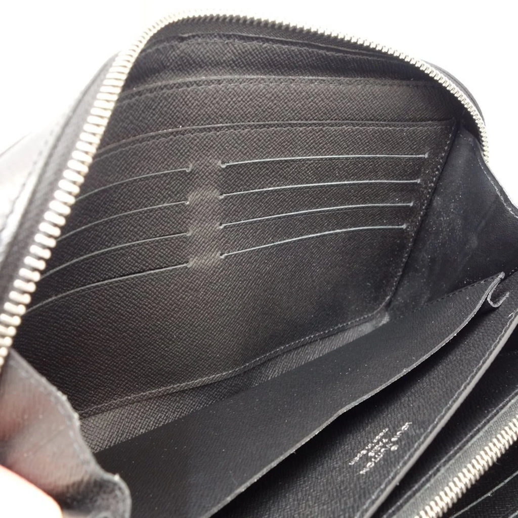 Pre-Owned Louis Vuitton Taiga LOUIS VUITTON Zippy XL M42097 Long Wallet Ardoise 083562 (Good)