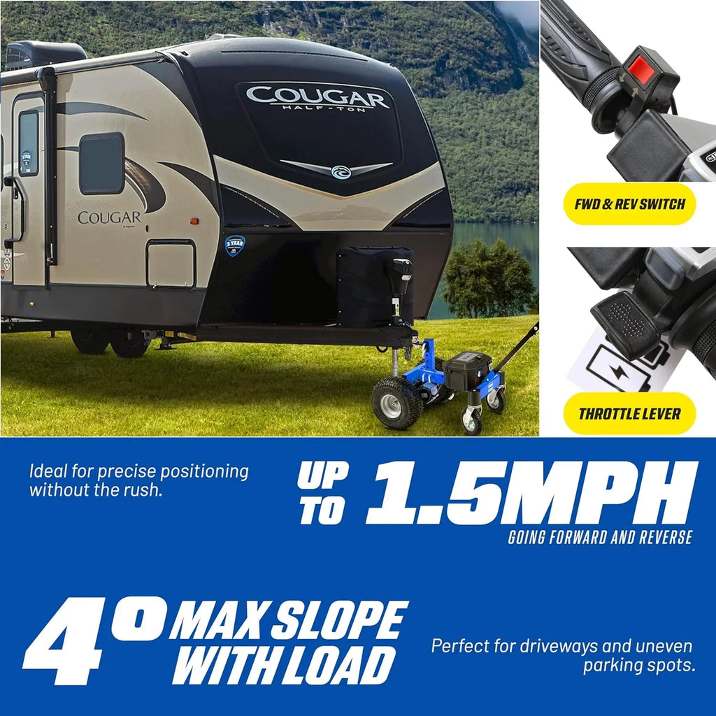 Goodyear Advanced Electric Trailer Dolly – 3600LBS Max Trailer Weight, 600LB Tongue Weight, DC 24V 800W 7Ah, Quiet Operation, RV/Boat/Utility/Jet Ski Mover with Commercial 2" Ball Hitch Mount