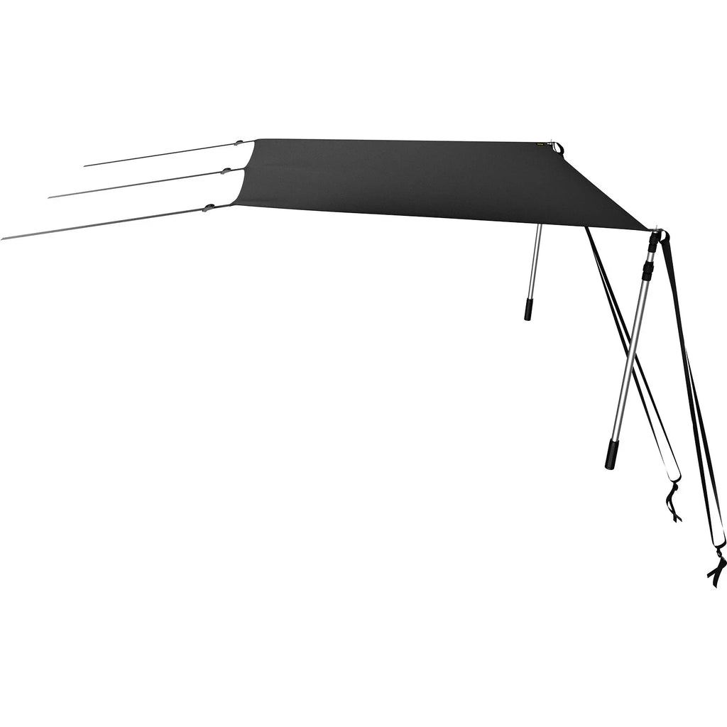 VEVOR 5'x5' UV-Proof T-Top Sun Shade Kit - 600D Polyester with Rustproof Telescopic Steel Poles, Waterproof, Easy Assembly for T-Tops & Bimini Tops