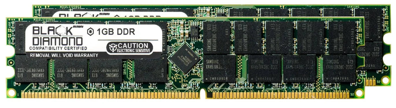 2GB 2X1GB Memory RAM for SuperMicro 5000 Series 5013S-8 (SYS-5013-S8) DDR RDIMM 184pin PC2100 266MHz Black Diamond Memory Module Upgrade