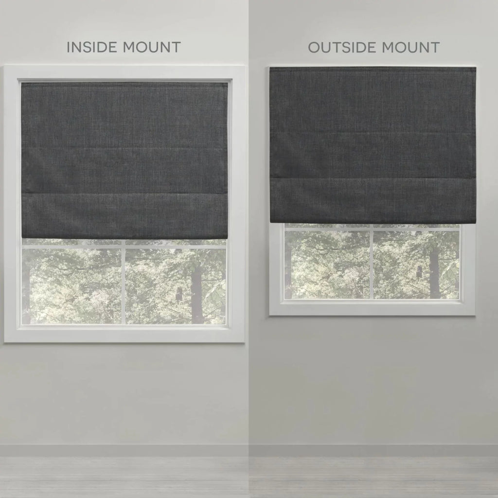 Exclusive Home Esme Total Blackout Roman Shade, 31"x64", Silver